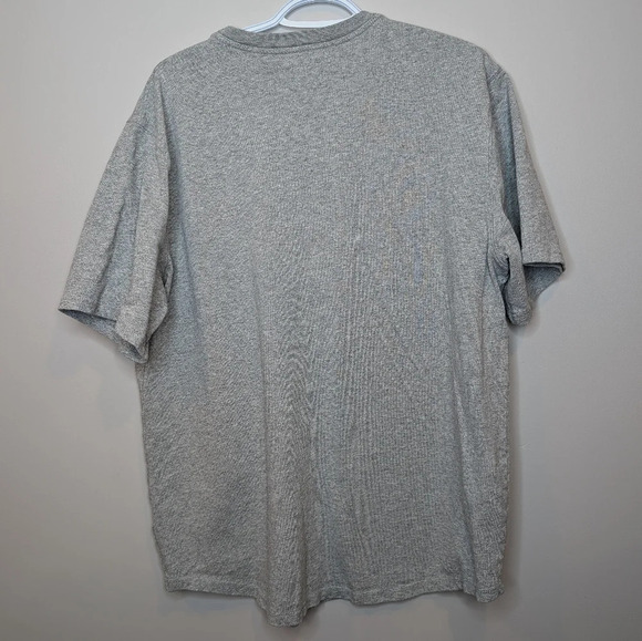 L.L.Bean BeanBuilt Cotton Tees, Pocket, Short-Sleeve L Reg  Mens Heather Grey - Picture 6 of 8